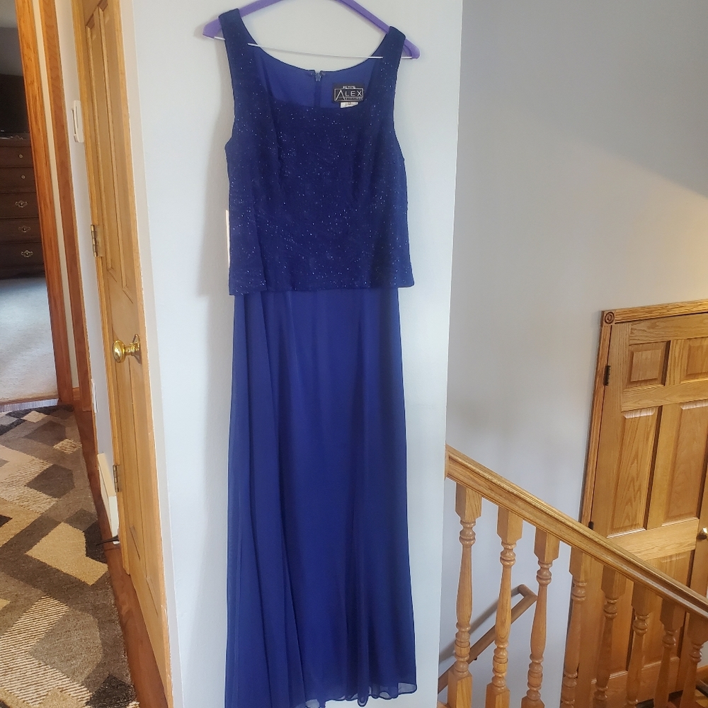 Darker blue Mother of the Bride dress